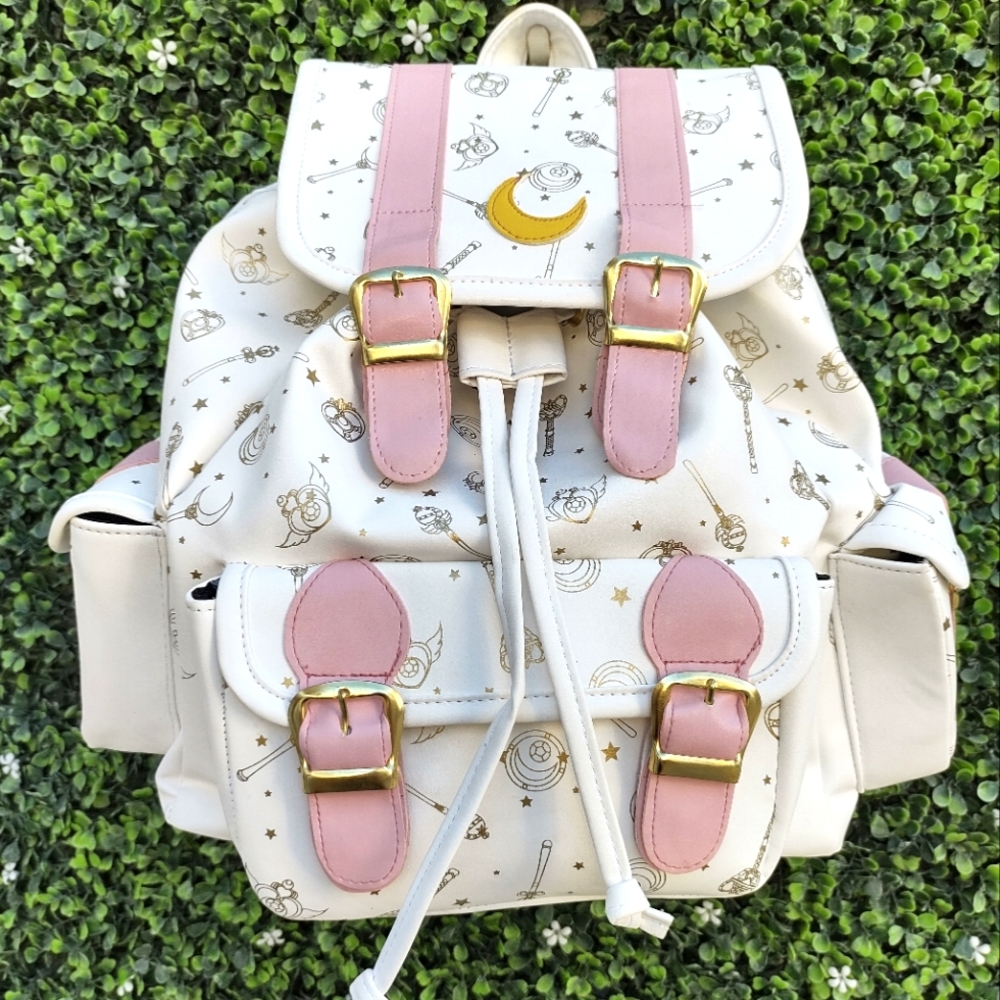 NEW white Sailor Moon anime backpack bag